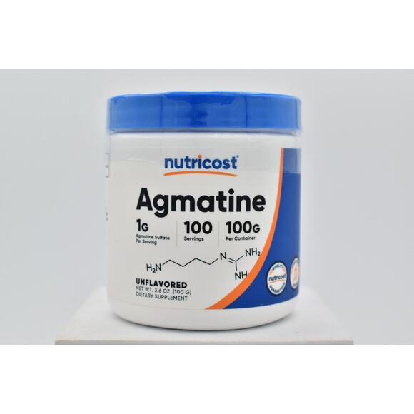 Nutricost Agmatine 100 Grams 100 Servings of 100g Pure Unflavored Sealed 09/2026 - Picture 1 of 12